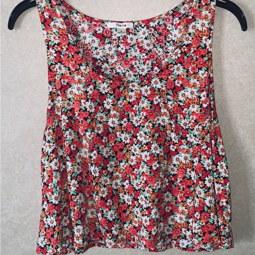 Floral Mid Drift Top